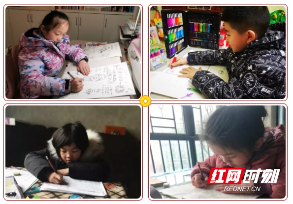 桂阳：小学生在家绘制手抄报 争当防疫宣传小先锋(图4)